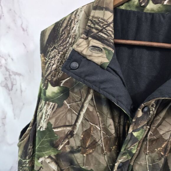 Remington Vest Mens Large Camo Hunting Reversible Realtree Hardwoods Woodland - Picture 2 of 12